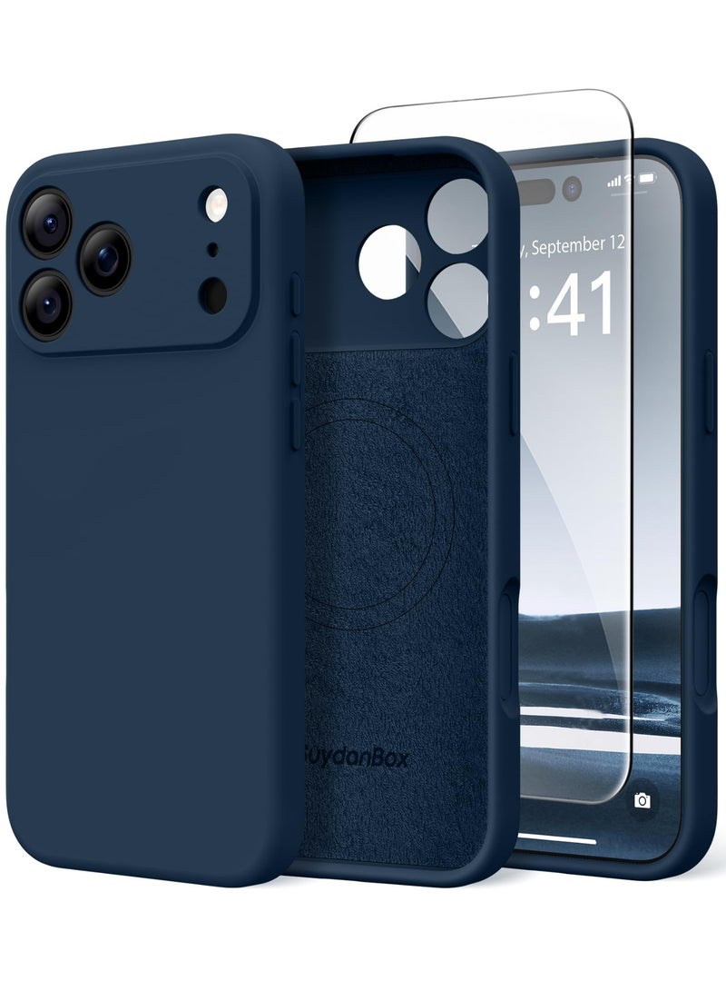 SUYDANBOX Magnetic for iPhone 17 Pro Max Case, Compatible with MagSafe, [Full Camera Protection][Screen Protector] Silicone Shockproof Protective Phone Case for iPhone 17 Pro Max 6.9", Cobalt Blue - Image 1